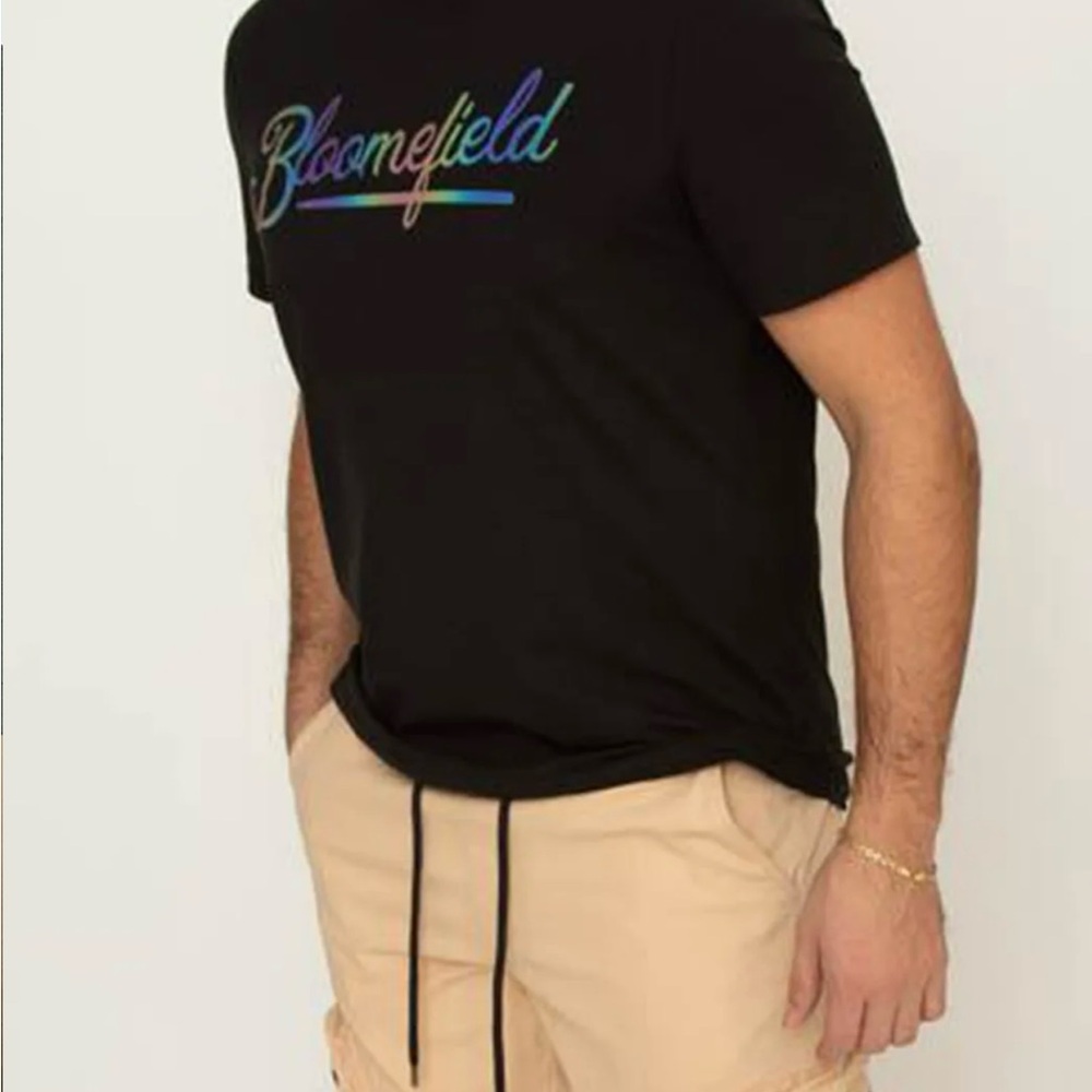 Black Short Sleeve Tee with Vibrant Logo